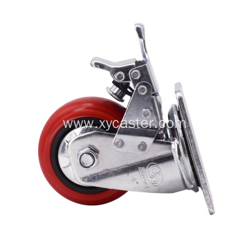 4 Inch Plate Caster Wheel With Brake